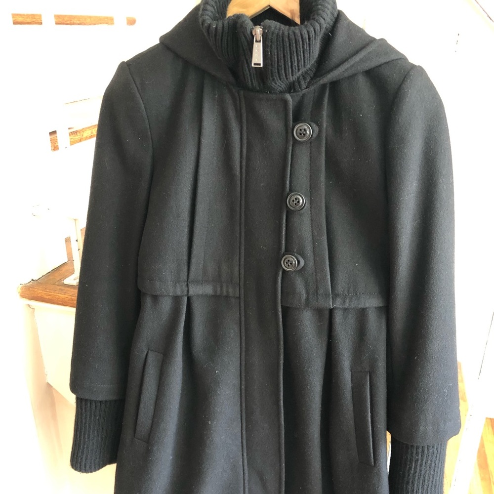 DKNY PEACOAT WITH HOOD